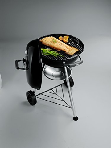 Weber 1221004 Compact Kettle, Holzkohle-Kugelgrill 47 cm, Schwarz - 17